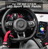 LED Carbon Paddle Shifter Extension APP Controller for VW Golf